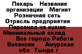 Пекарь › Название организации ­ Магнит, Розничная сеть › Отрасль предприятия ­ Персонал на кухню › Минимальный оклад ­ 30 000 - Все города Работа » Вакансии   . Амурская обл.,Тында г.